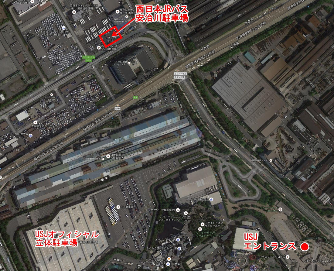 西日本JRバス安治川駐車場